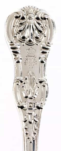 Detailabbildung: Seltenes Silberbesteck für König Friedrich Wilhelm IV