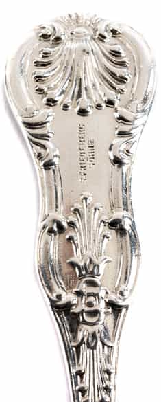 Detailabbildung: Seltenes Silberbesteck für König Friedrich Wilhelm IV
