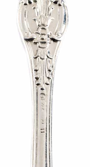 Detailabbildung: Seltenes Silberbesteck für König Friedrich Wilhelm IV