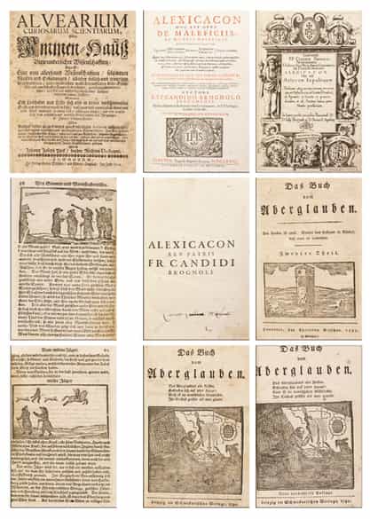 Detailabbildung:  Eine Sammlung Bücher des 16. - 19. Jahrhunderts