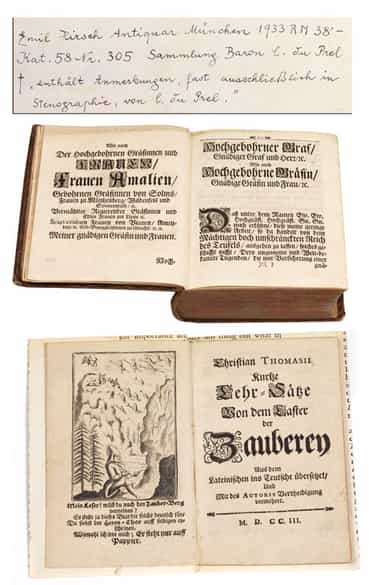 Detailabbildung:  Eine Sammlung Bücher des 16. - 19. Jahrhunderts