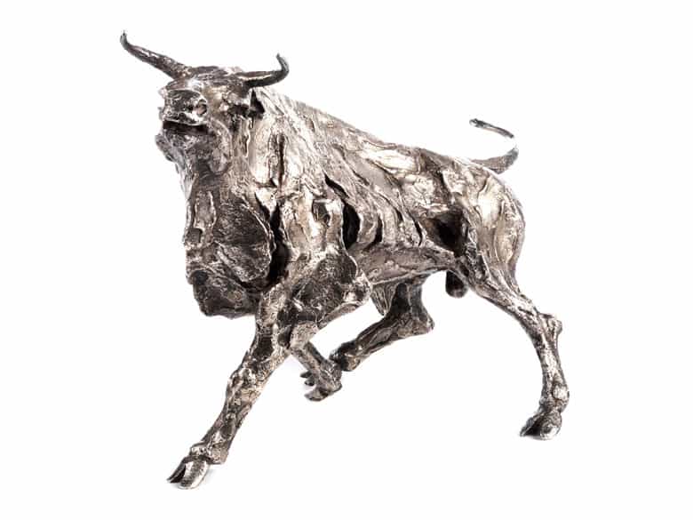 Detailabbildung:  Schwerer silberner Stier
