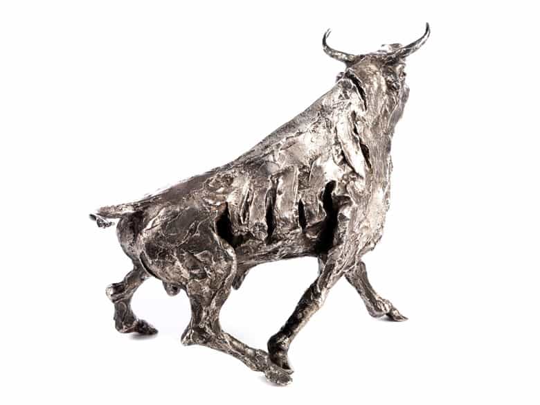 Detailabbildung:  Schwerer silberner Stier
