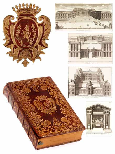 Detailabbildung: † Eine hochdekorative Bibliothek des 18. Jahrhunderts mit 656 Bänden