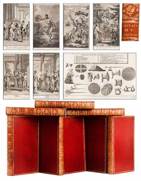 Detailabbildung: † Eine hochdekorative Bibliothek des 18. Jahrhunderts mit 656 Bänden