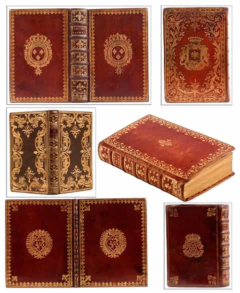 Detailabbildung: † Eine hochdekorative Bibliothek des 18. Jahrhunderts mit 656 Bänden