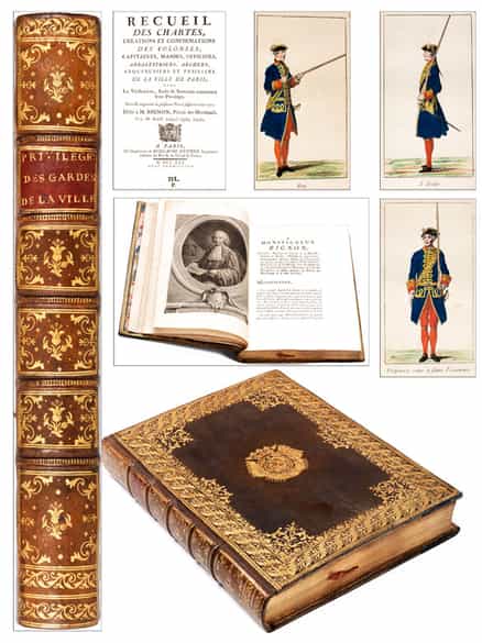 Detailabbildung: † Eine bedeutende Sammlung Bücher mit den vergoldeten Wappen herausragender Persönlichkeiten des 18. Jahrhunderts