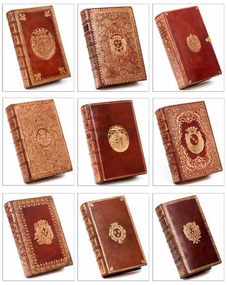 Detailabbildung: † Eine bedeutende Sammlung Bücher mit den vergoldeten Wappen herausragender Persönlichkeiten des 18. Jahrhunderts