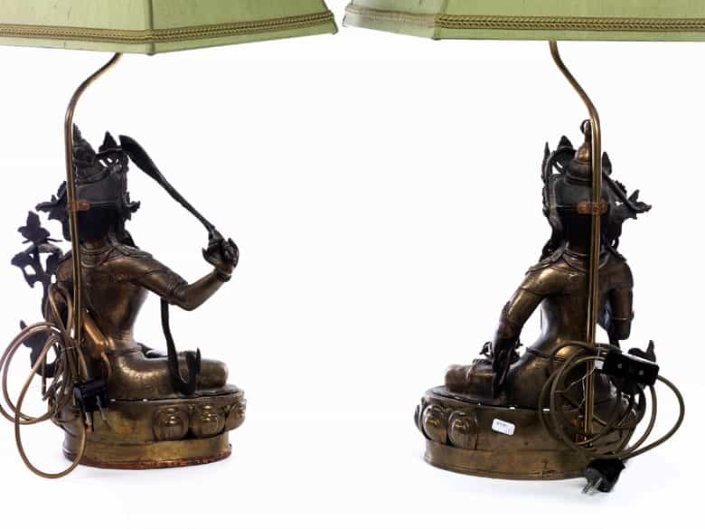 Detailabbildung:  Paar Buddhas als Lampen