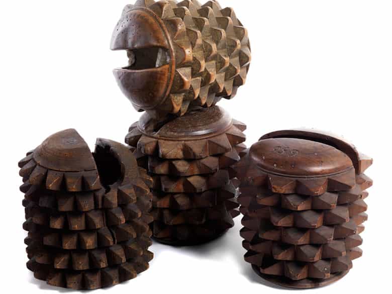 Detailabbildung: Äußerst seltener, kompletter Satz von fünf Pallone-Faustschlägern 