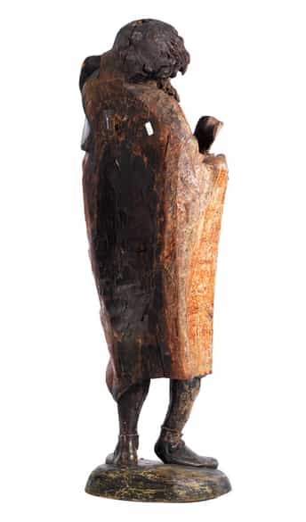 Detailabbildung: Schnitzfigur des Heiligen Rochus