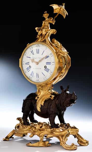 Detailabbildung: Französische Louis XV-Chinoiserieuhr aus höfischer Provenienz 