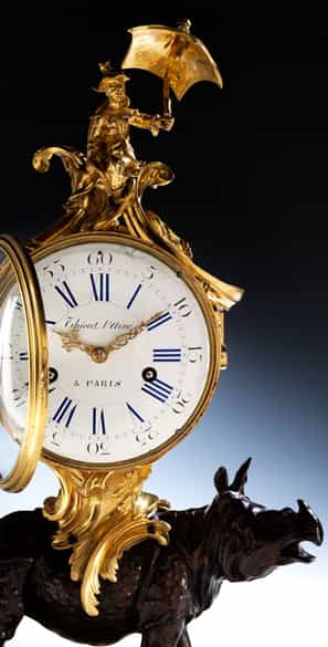 Detailabbildung: Französische Louis XV-Chinoiserieuhr aus höfischer Provenienz 