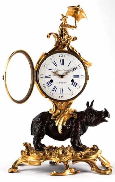 Detailabbildung: Französische Louis XV-Chinoiserieuhr aus höfischer Provenienz 