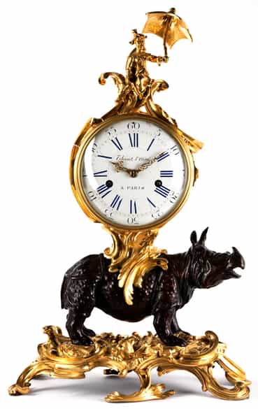 Detailabbildung: Französische Louis XV-Chinoiserieuhr aus höfischer Provenienz 