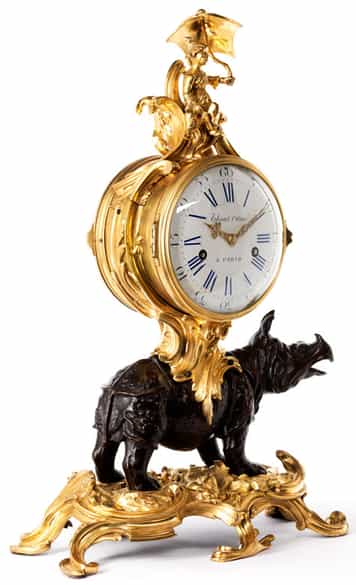 Detailabbildung: Französische Louis XV-Chinoiserieuhr aus höfischer Provenienz 