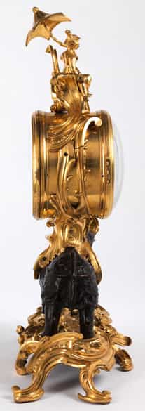 Detailabbildung: Französische Louis XV-Chinoiserieuhr aus höfischer Provenienz 