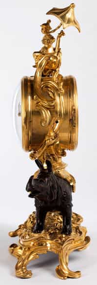 Detailabbildung: Französische Louis XV-Chinoiserieuhr aus höfischer Provenienz 