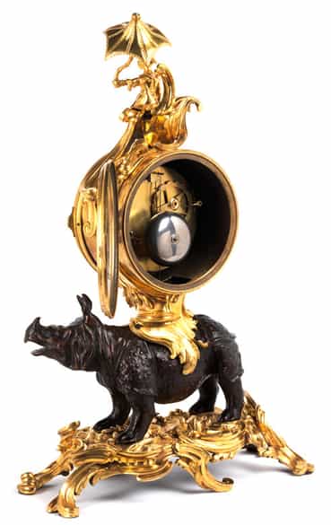 Detailabbildung: Französische Louis XV-Chinoiserieuhr aus höfischer Provenienz 