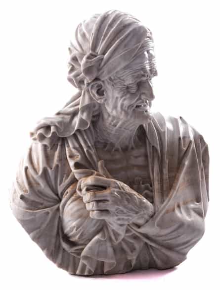Detailabbildung: Büste einer der drei Parzen, wohl Lachesis, von Giusto Le Court, 1627 Ypres - 1679 Venedig, zug.