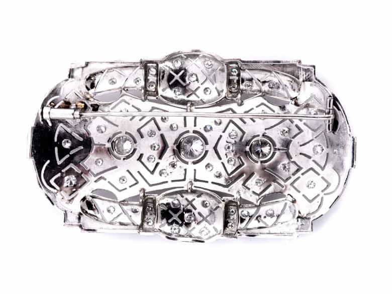Detailabbildung:  Platin-Diamantbrosche
