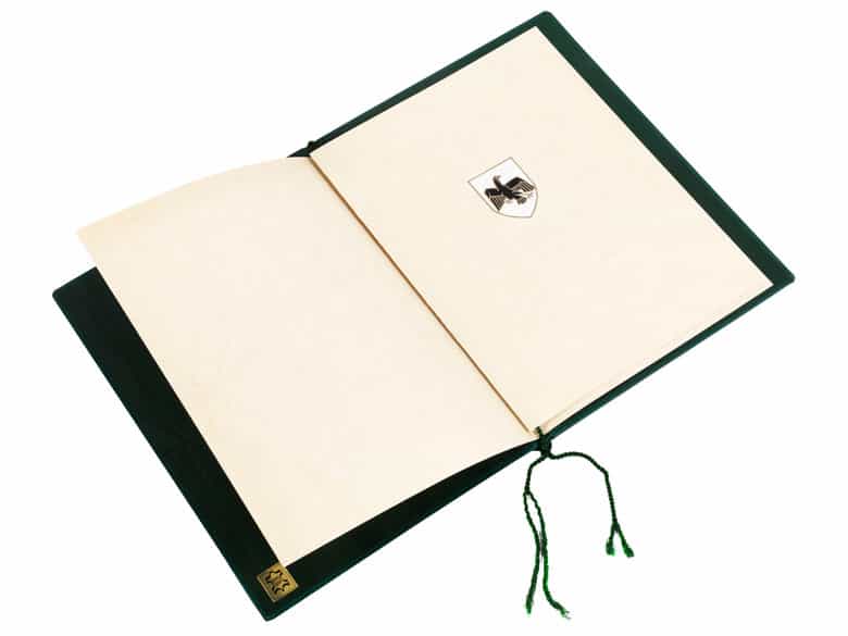 Detailabbildung:  Urkunde zur Verleihung des Preußenschilds für Dr. Friedrich Zimmermann