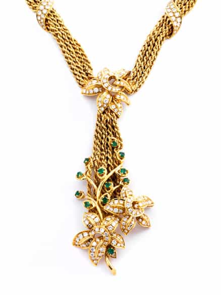 Detailabbildung:  Brillant-Smaragdcollier