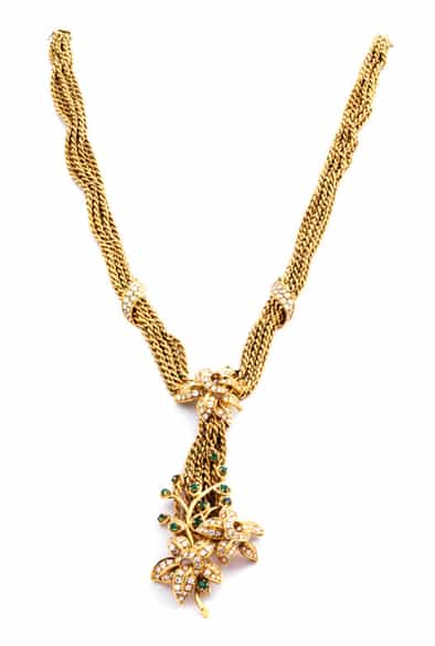 Detailabbildung:  Brillant-Smaragdcollier