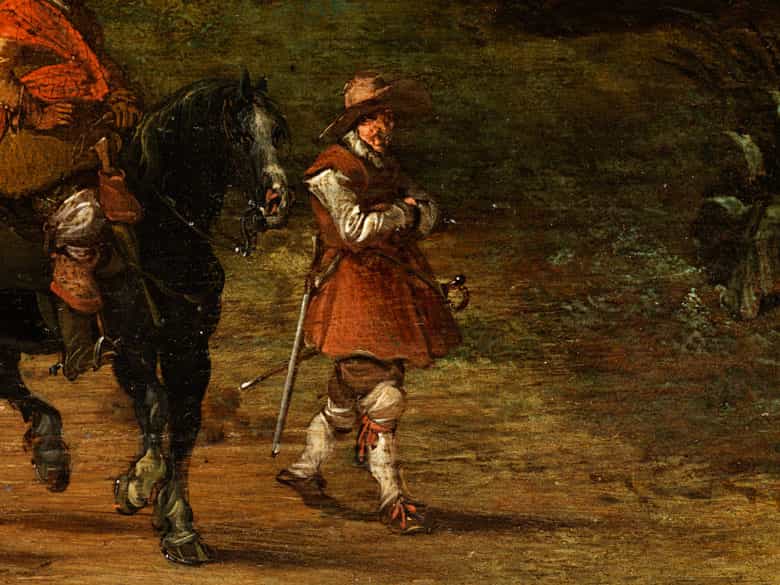 Detailabbildung: Esaias van de Velde, um 1587/ 91 Amsterdam - um 1630 Den Haag, zug.