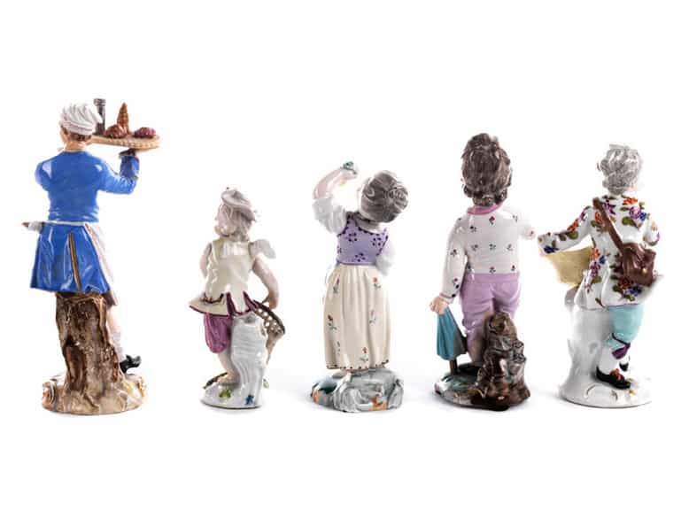 Detailabbildung:  Konvolut von fünf Figuren