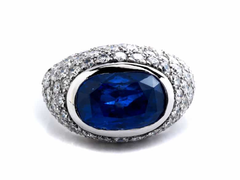 Detailabbildung: Saphir-Brillantring