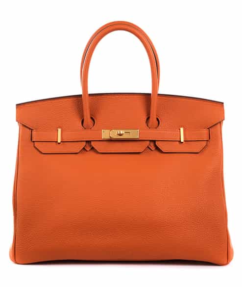 Detailabbildung: Hermès Birkin Bag 35 cm Orange 