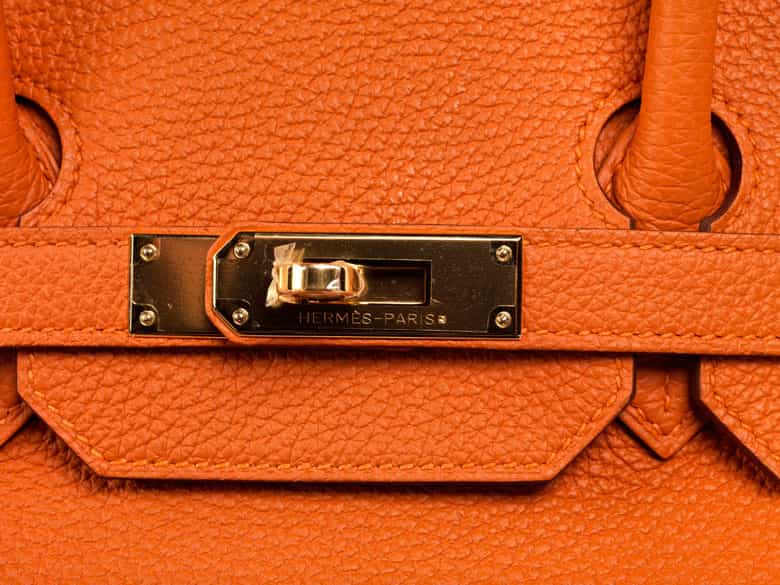 Detailabbildung: Hermès Birkin Bag 35 cm Orange 