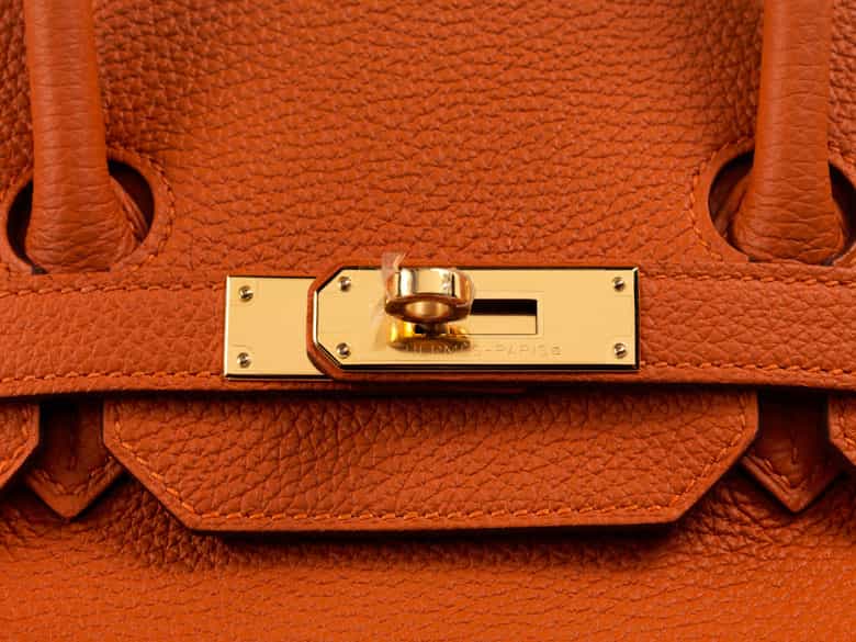 Detailabbildung: Hermès Birkin Bag 35 cm Orange 