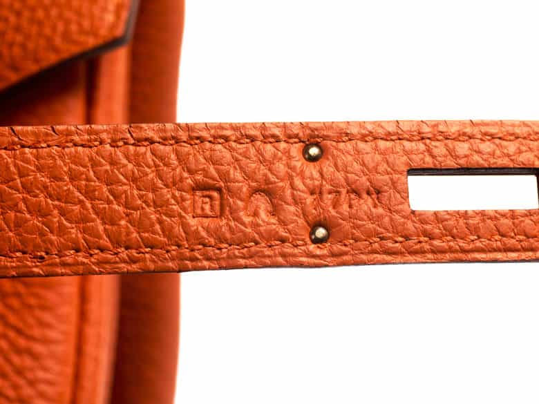 Detailabbildung: Hermès Birkin Bag 35 cm Orange 