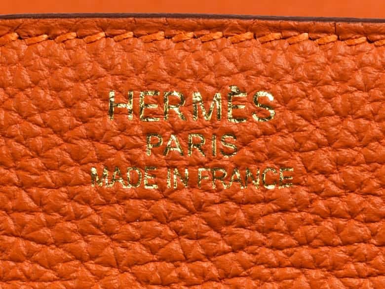 Detailabbildung: Hermès Birkin Bag 35 cm Orange 