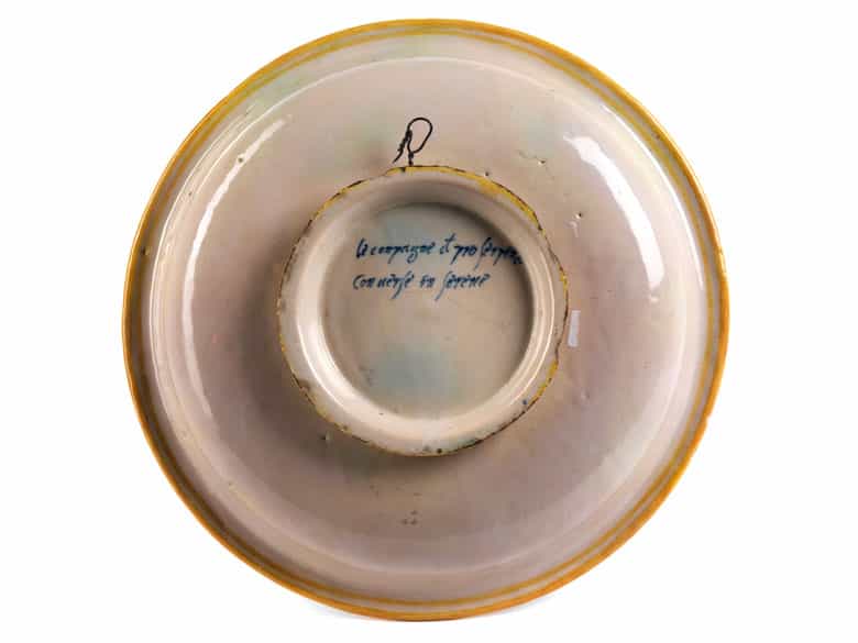 Detailabbildung: Majolika-Schale mit Istoriato-Dekor