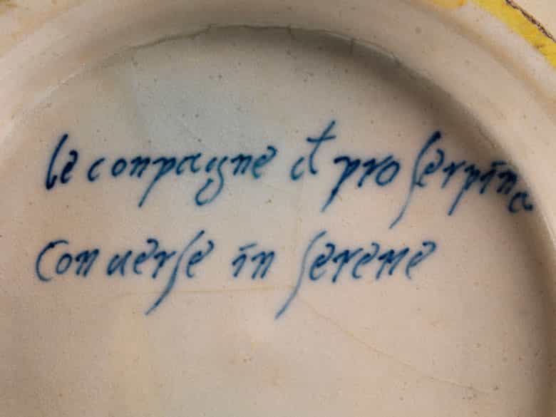 Detailabbildung: Majolika-Schale mit Istoriato-Dekor