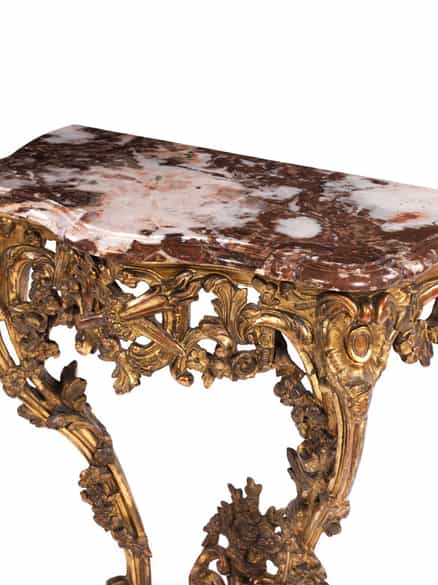 Detailabbildung:  Außergewöhnliche Louis XV-Konsole