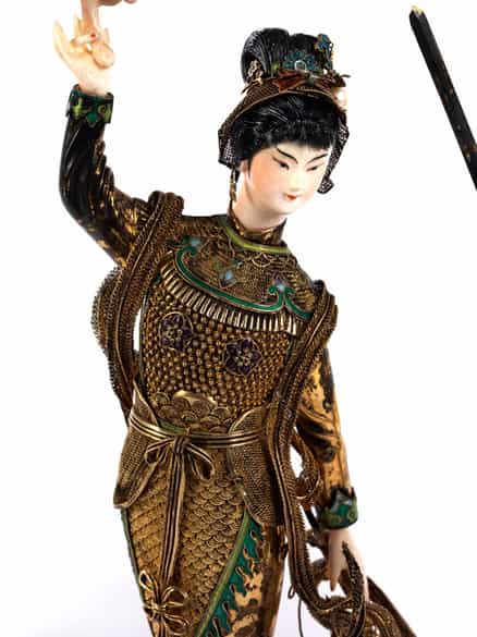 Detailabbildung:  Paar chinesische Filigranfiguren