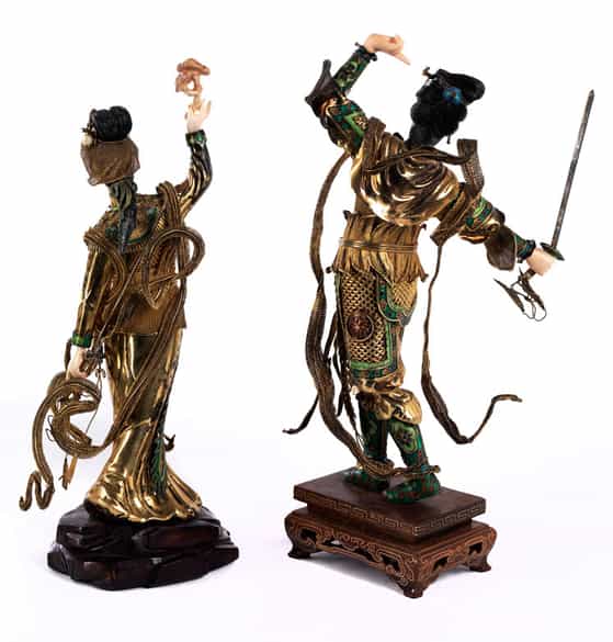 Detailabbildung:  Paar chinesische Filigranfiguren