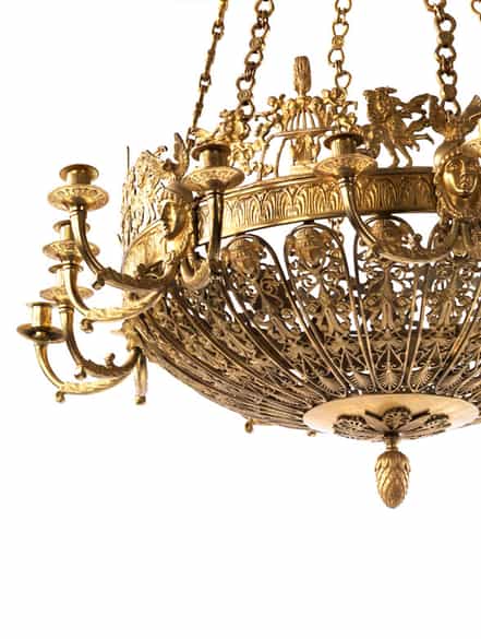 Detailabbildung: Großer, prächtiger Empire-Deckenlüster