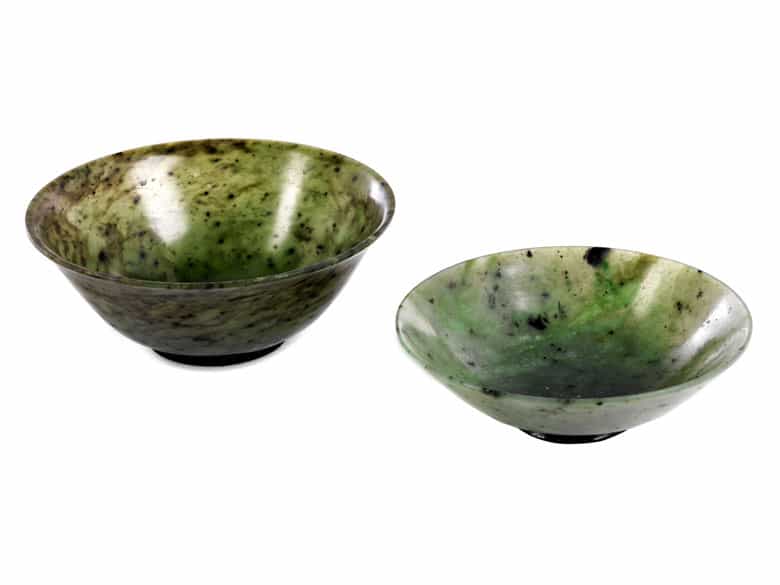 Detailabbildung:  Gedeckelte chinesische Jadeschale