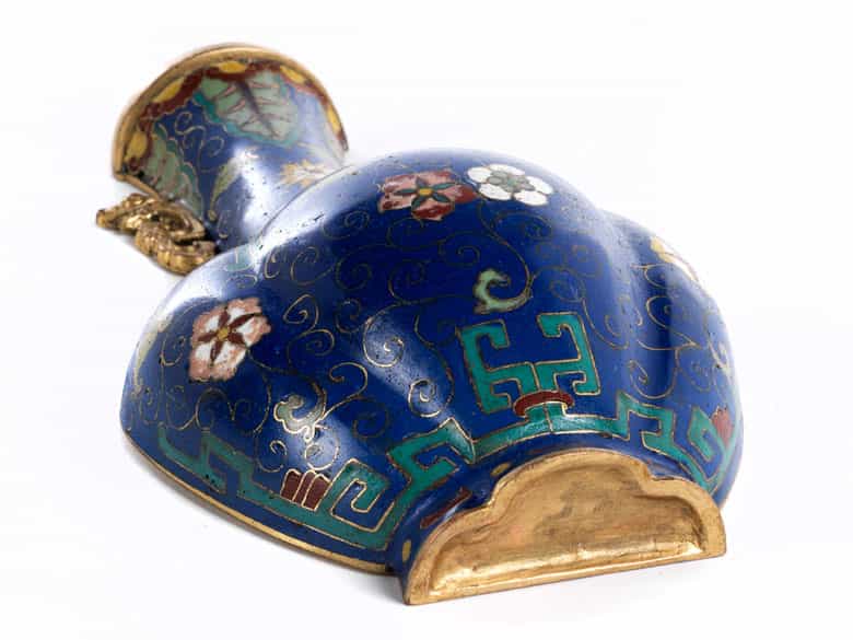 Detailabbildung:  Chinesische Cloisonné-Wandvase