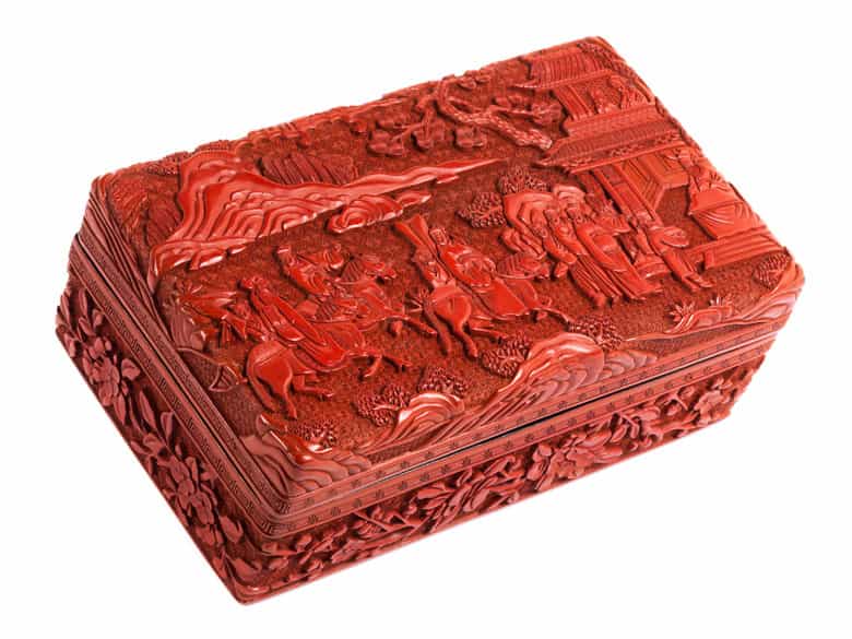 Detailabbildung:  Chinesische Lackschatulle