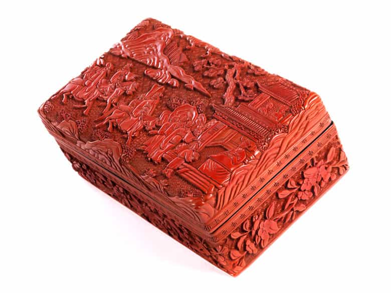 Detailabbildung:  Chinesische Lackschatulle