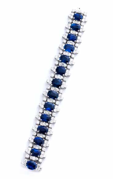 Detailabbildung:  Saphir-Diamantarmband