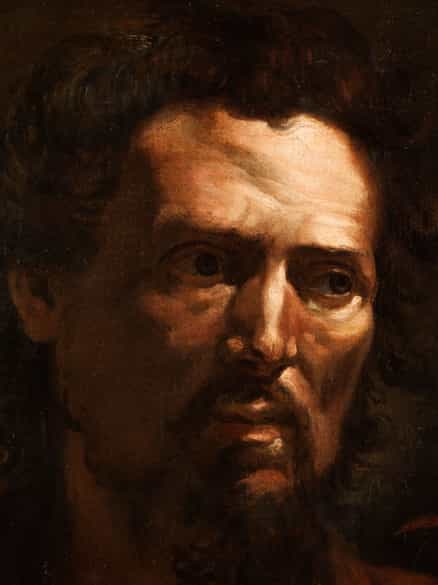 Detailabbildung: Französischer Caravaggist, aktiv in Rom in der ersten Hälfte des 17. Jahrhunderts