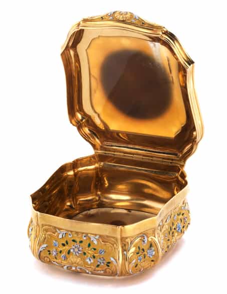 Detailabbildung:  Feine Goldtabatière