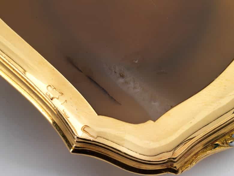 Detailabbildung:  Feine Goldtabatière